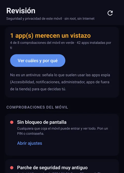 AndroidSecurity: comprobaciones del móvil
