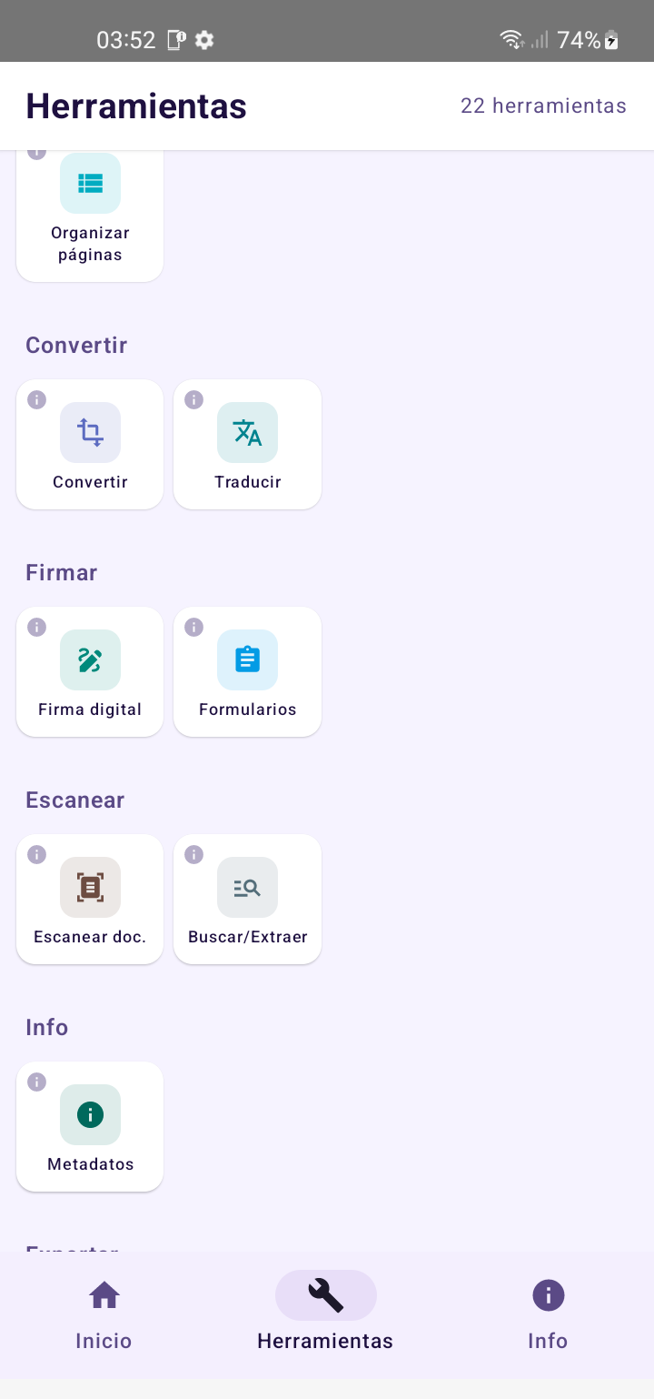 Más herramientas