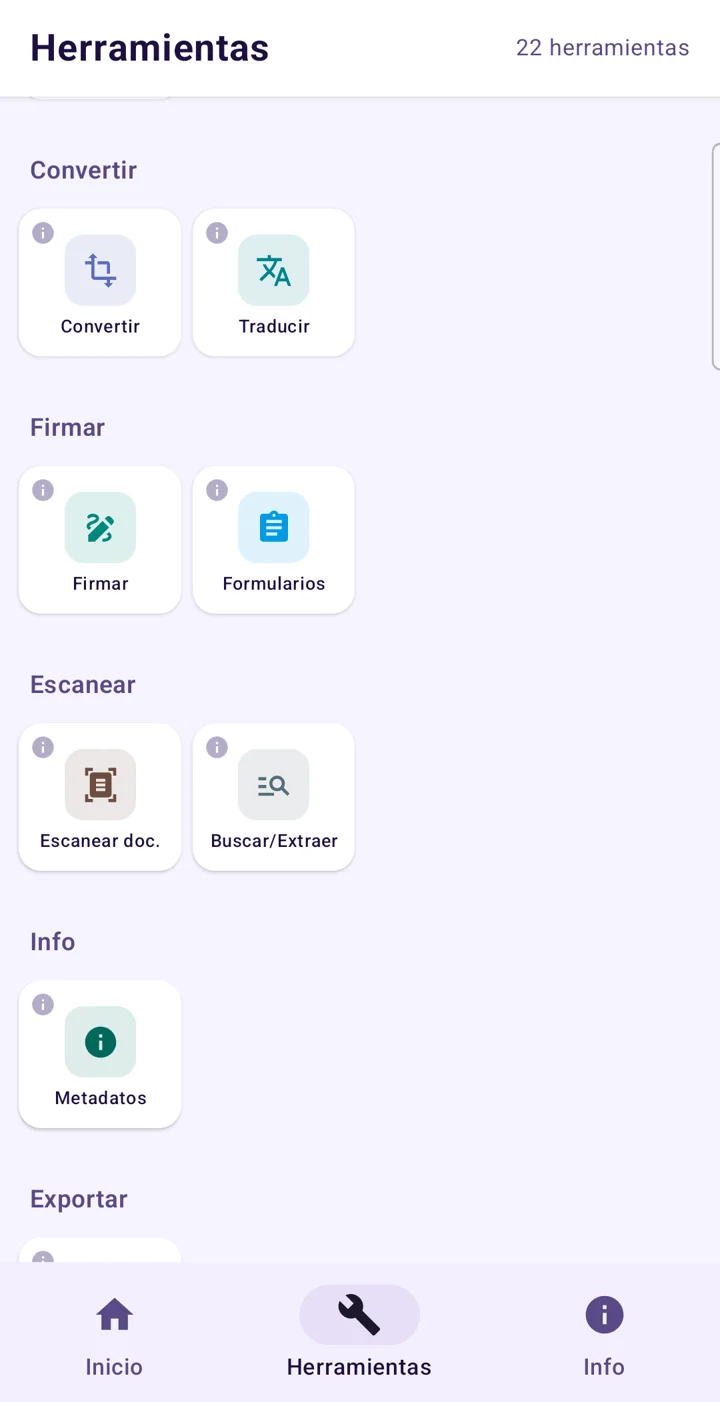 Más herramientas