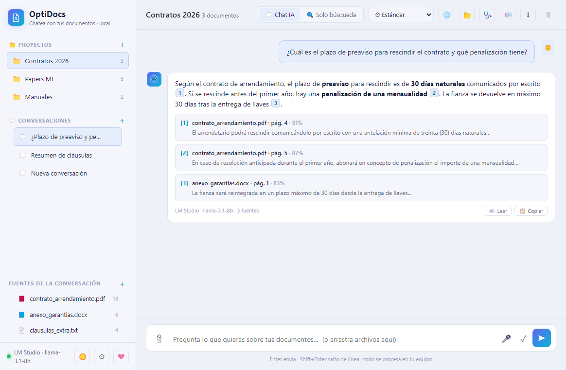OptiDocs: chat con documentos y citas