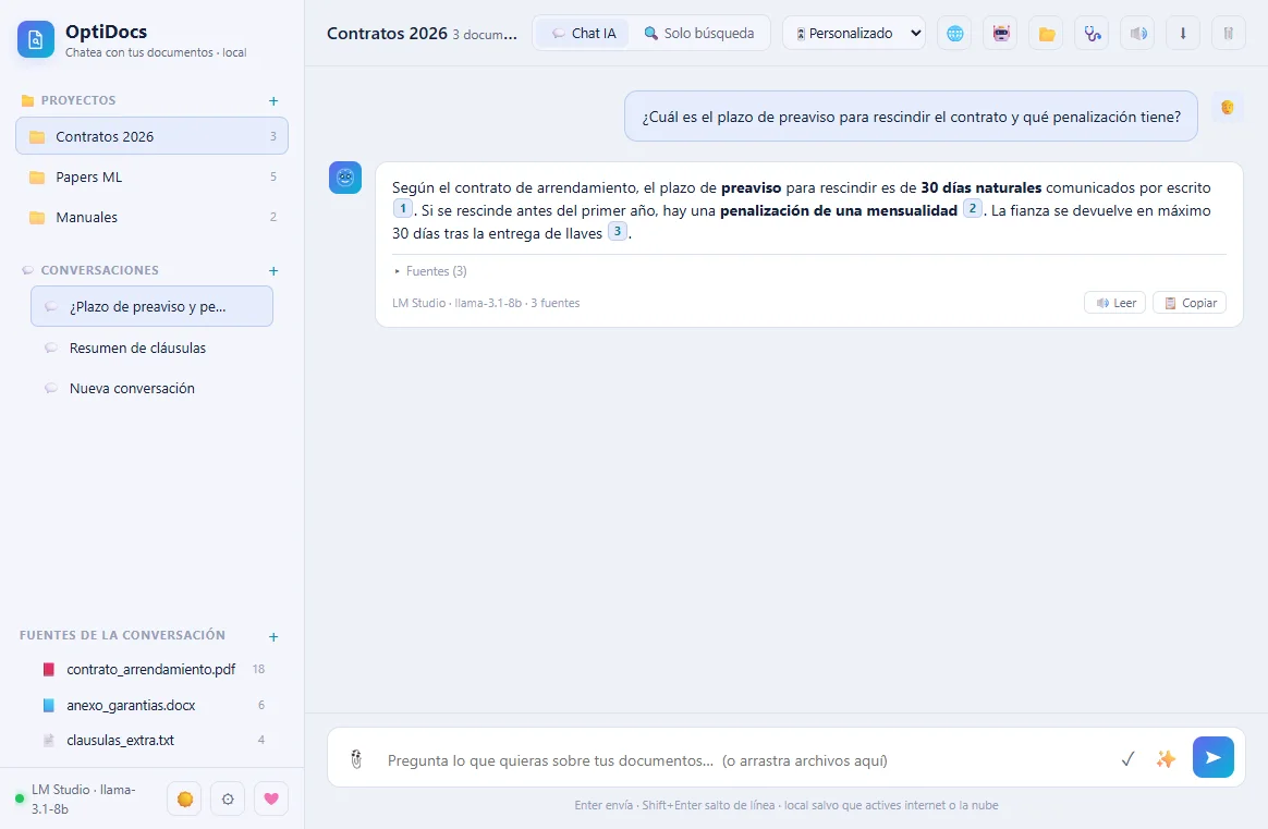 OptiDocs: chat con documentos y citas