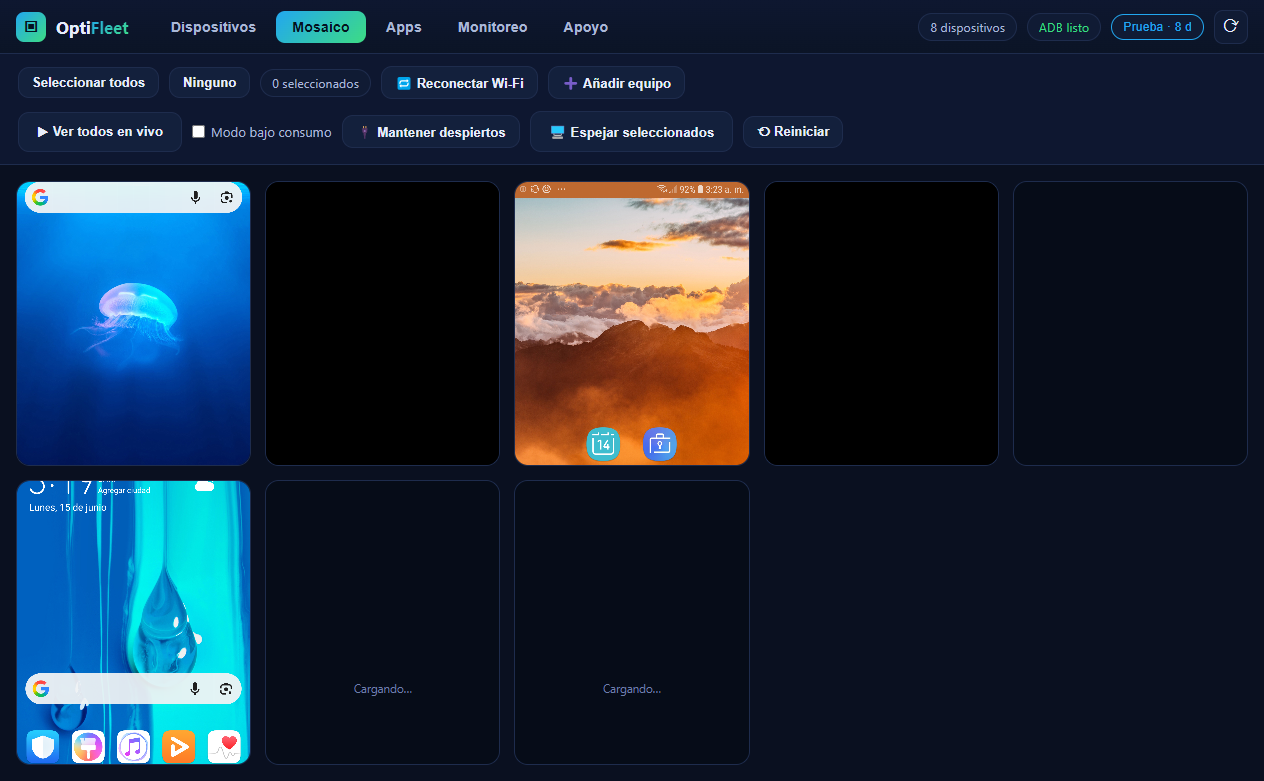 Mosaico en vivo de OptiFleet