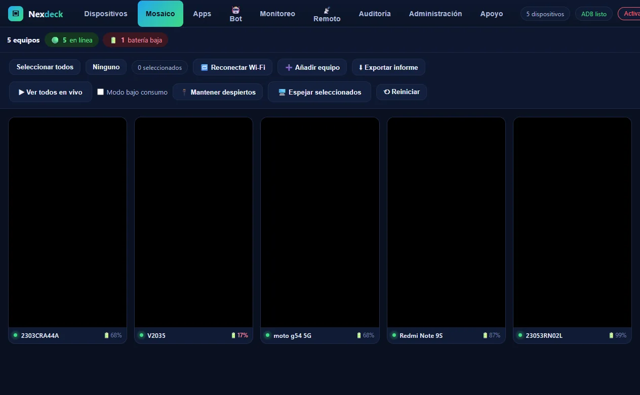 Mosaico en vivo de Nexdeck