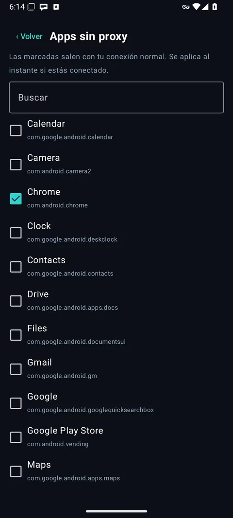 OptiProxy: apps que salen sin proxy, con tu conexión normal