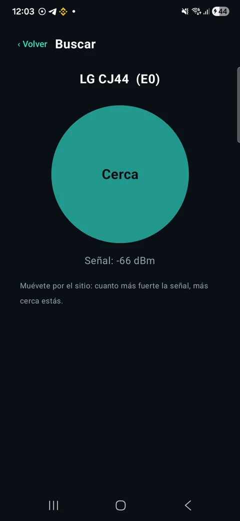 OptiRadar: buscador caliente/frío para localizar un dispositivo por la señal