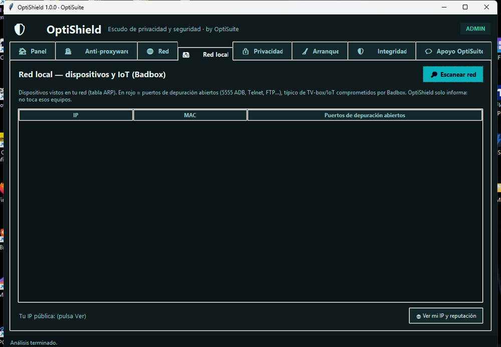 Red local e IoT (Badbox) de OptiShield