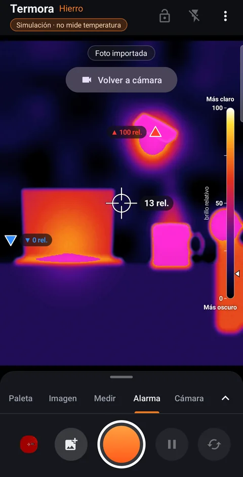 Termora: isoterma que resalta en color las zonas por encima del umbral